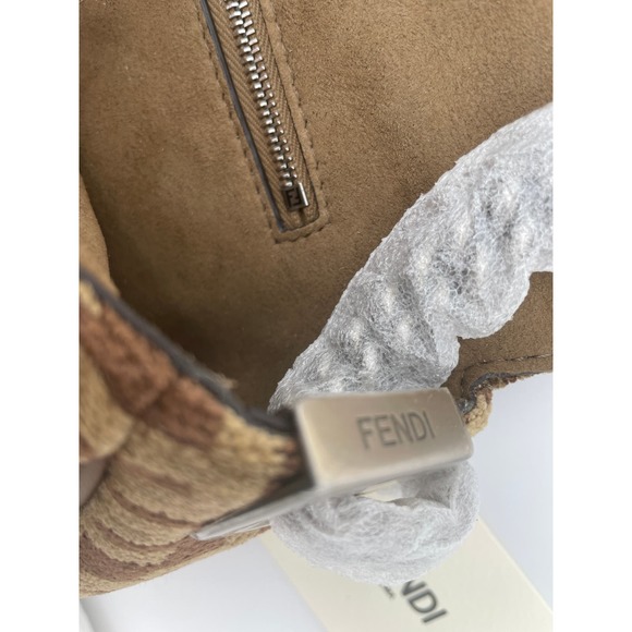 $3100 NEW Fendi Baguette Chain Midi FF jacquard logo fabric bag purse NWT - Picture 16 of 16